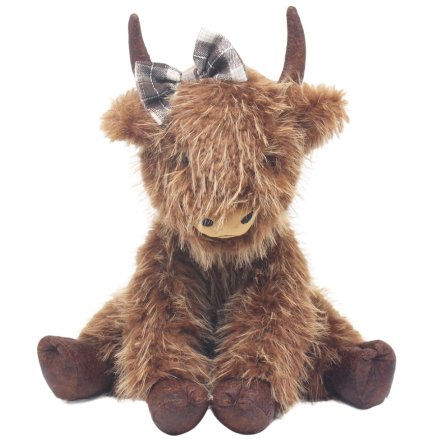 Plush Hatty Highland Cow Doorstop 