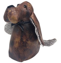 Hold doors open in style with this sturdy Faux Leather Dachshund doorstop.