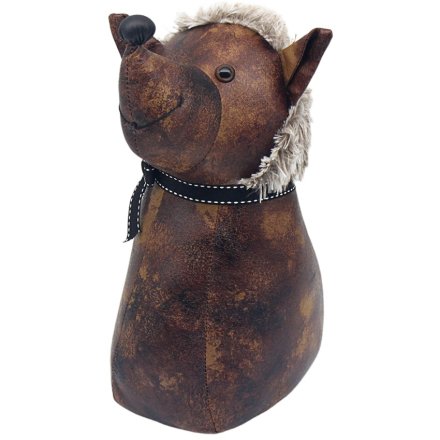 Hedgehog-Shaped Faux Leather Doorstop