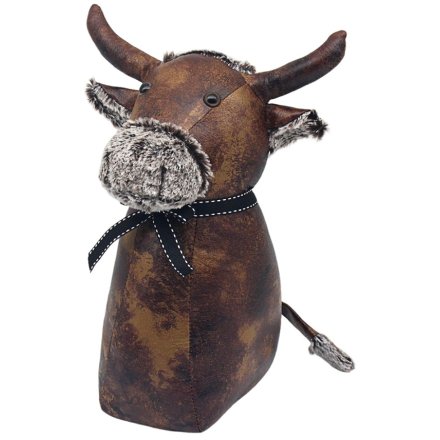  Bull Doorstop Faux Leather