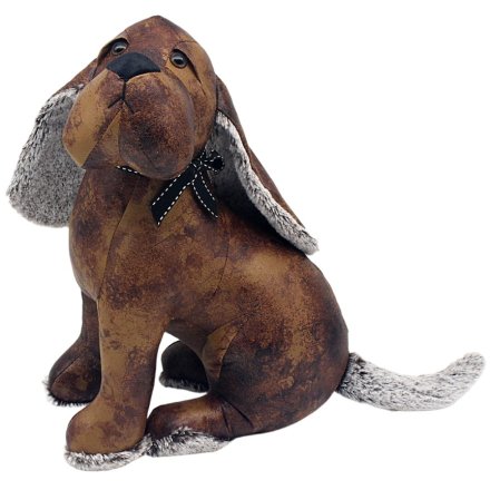 Dog Doorstop Faux Leather