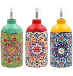 Bring rustic elegance to your kitchen with the Tuscany Oil Bottle.