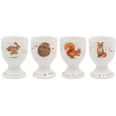 7cm Wildlife Egg Cups, S/4 