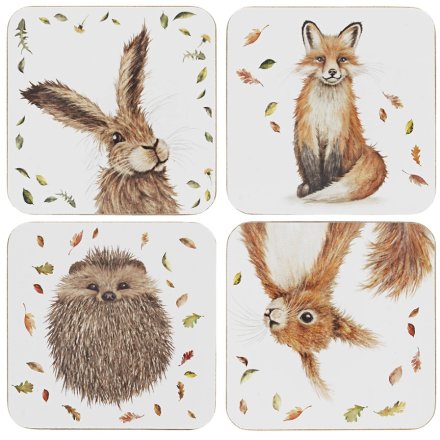 S/4 Wildlife Coasters, 11cm 