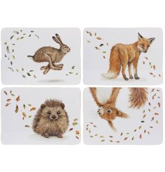 Add woodland charm to your table with our nature-inspired Wildlife Placemats.