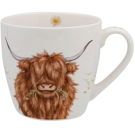 13cm Highland Cow Breakfast Mug 