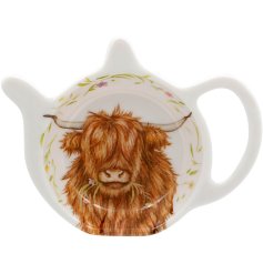 Add rustic Scottish charm to your kitchen with this delightful Highland Cow Teabag Tidy