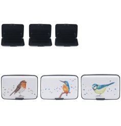 Keep your cards safe and stylish with the British Birds Credit Card Protector.