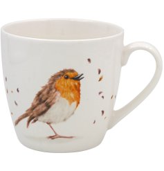 Enjoy your favourite brew in style with the charming Robins Mug