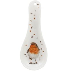Keep your kitchen tidy with the charming Robins Spoon Rest
