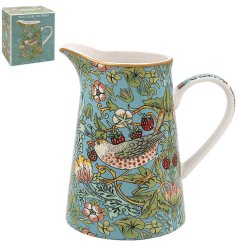 Strawberry Thief Jug: charming earthenware inspired by William Morris’s timeless design.