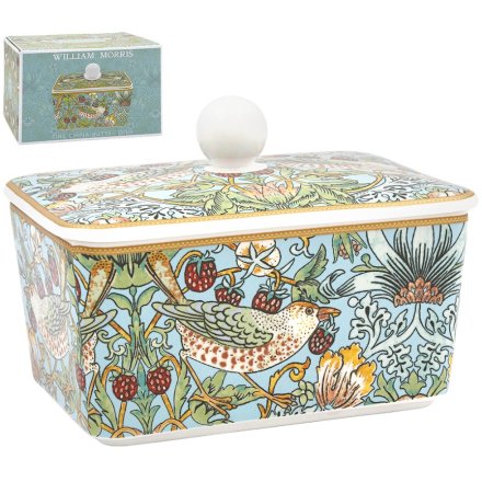 Strawberry Thief Butter Dish, 16cm