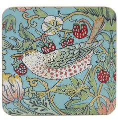 Illustrated with a beautiful design by William Morris, these colourful coasters are sure to add a splash of nature into 