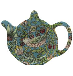 Organize your tea-time essentials in style with the charming Strawberry Thief Teabag Tidy.