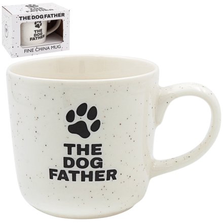 14cm The Dog Father Paw Print Mug