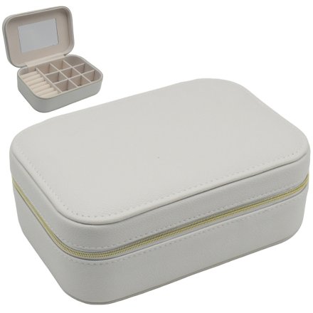 16cm White Jewellery Box