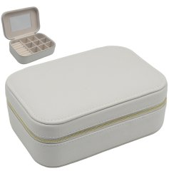 The Jewellery Box Sq White—sleek, compact, and perfect for organizing your treasured valuables.