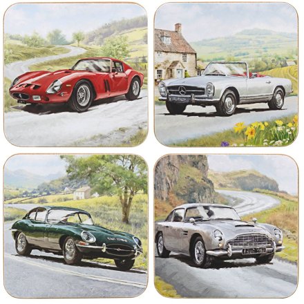 4/A Classic Car Coasters, S/4 11cm 
