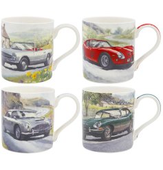Sip your favorite brew with flair using the Classic Cars Mug Set.