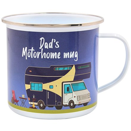 Dad's Motorhome Tin Mug, 13cm 