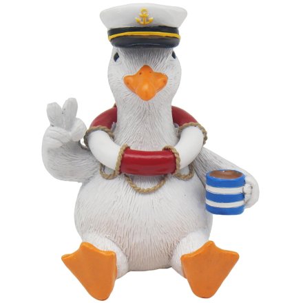 Seagull holding a Cuppa Tea Deco, 13cm 