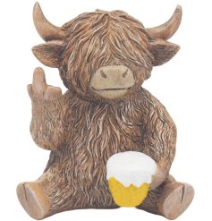Celebrate in style with our charming Highland Cow Cheers ornament