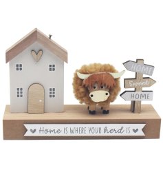 Bring rustic warmth to your space with this intricately crafted Highland Cow Wall Plaque.