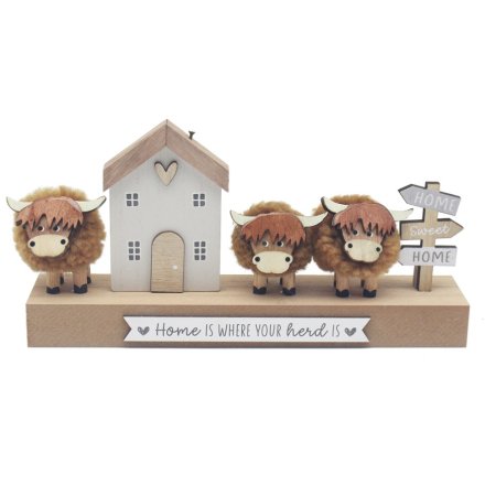 25cm Highland Cows Wall Plaque