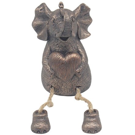 Tuskers Elephant with Dangling Legs, 18cm