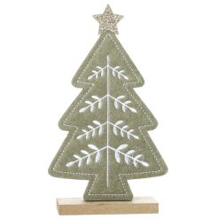 Delightful felt ornament shaped like a tree