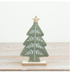 Delightful felt ornament shaped like a tree