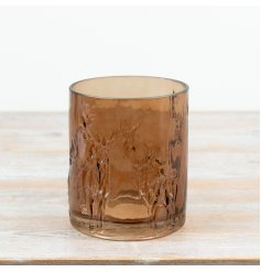 exquisitely embossed woodland design showcasing noble stags and deer in relief