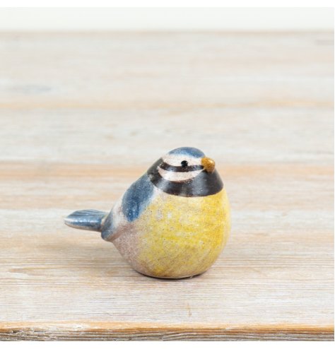 a delightful, rounded blue tit ornament
