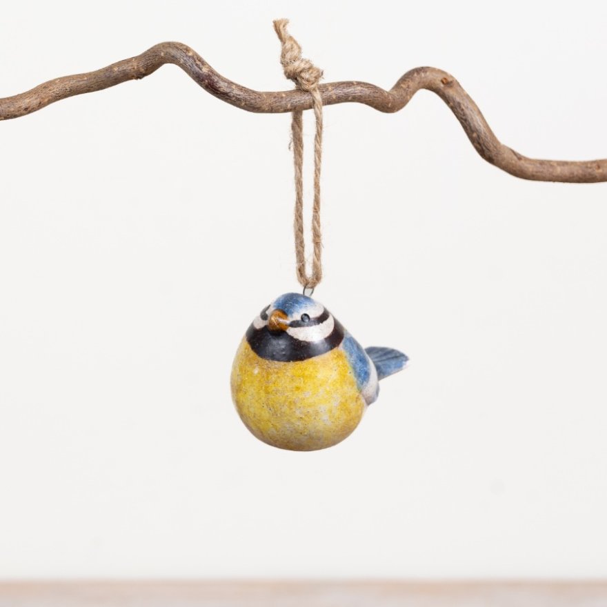 Blue Tit Hanging Ornament, 7.7cm
