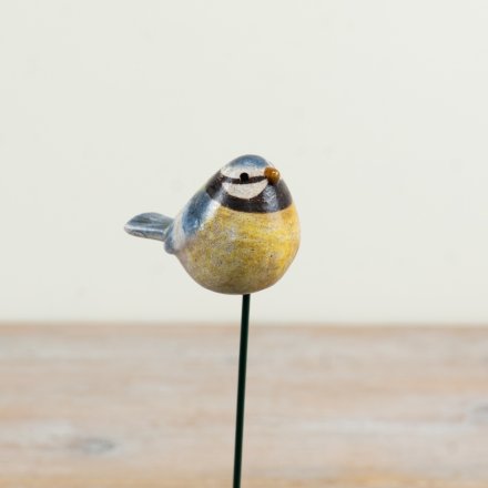 Blue Tit Garden Stake, 7.7cm 