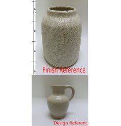 Elegant jug vase in a subtle neutral shade featuring a distinctive pattern