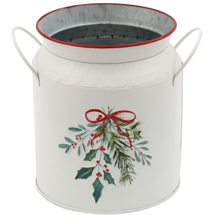 18cm Holly Sprig Urn Planter