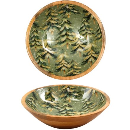 2/A Winter Forest Enamel Bowl, 30cm 