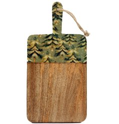 Add a touch of nature to your table with the 30cm Forest-themed Enamel Board.
