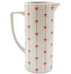 Add a festive touch to your home with this Xmas Bows Vase