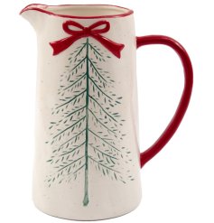 22cm Bow Embossed Jug: Timeless elegance fused with expert craftsmanship.