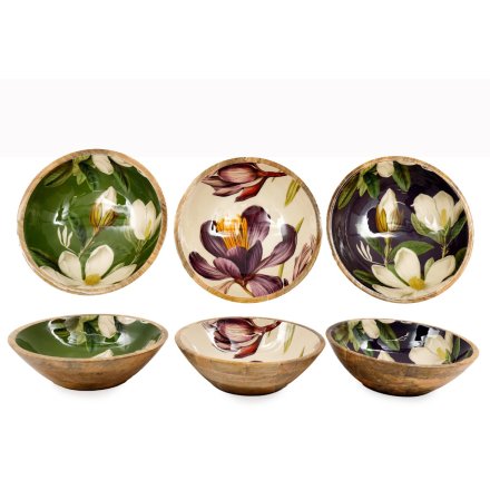 3/A Floral Enamel Bowl, 25cm 