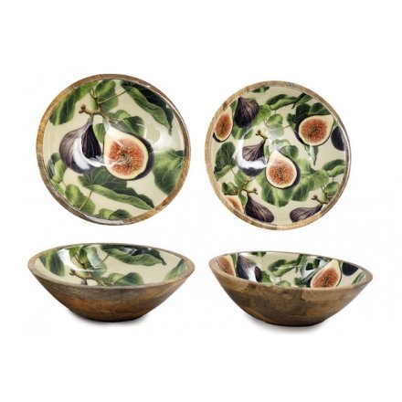 25cm Fig & Pomegranate Enamel Bowl, 2/A 