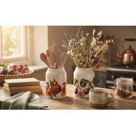 2/A Fig & Pomegranate Utensil Pot, 16.5cm 