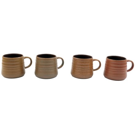 Set of 2 Two-Tone Ceramic Mugs, 9cm