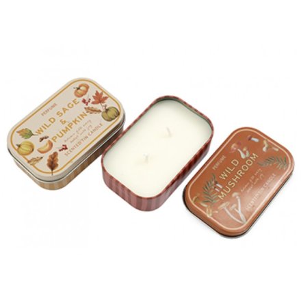 2/A Autumn Scented Tin Candle, 7cm