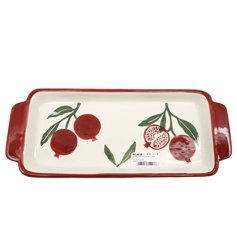 Bring vibrant elegance to your space with this stylish Pomegranate Tray.