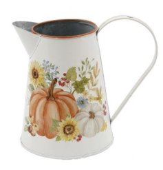 Bring cozy autumn vibes to your space with this 16.5cm pumpkin-shaped jug vase.