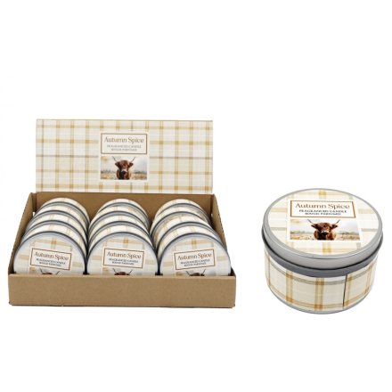 8cm Highland Cow Tin Candle Pot