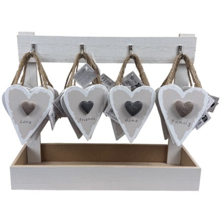 11cm Heart-Shaped Hanging Decoration